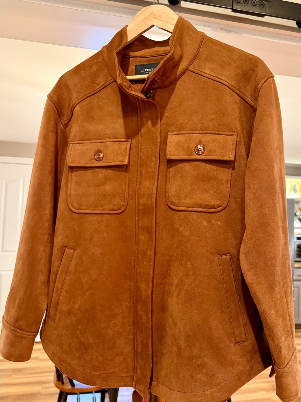 Liverpool Los Angeles Faux Suede Utility Jacket/Shacket